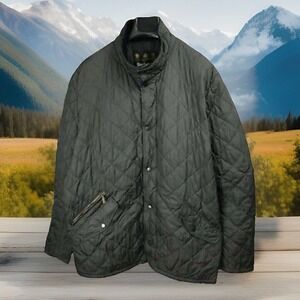 Barbour Men's Chelsea Sportsquilt Quilted Jacket 2XL Gray‎